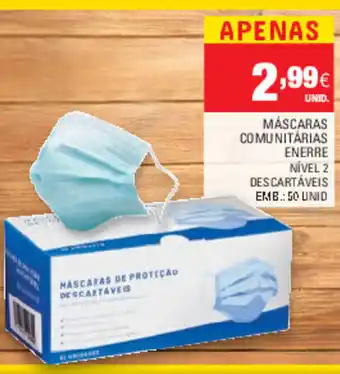 Continente Máscaras Comunitárias Enerre promoção