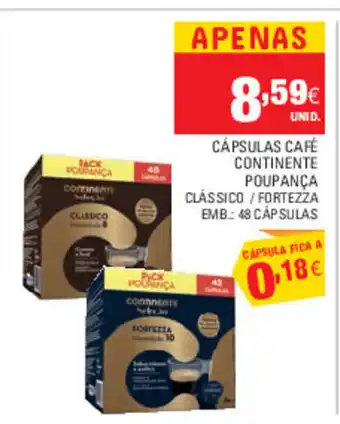 Continente Cápsulas de Café Continente promoção