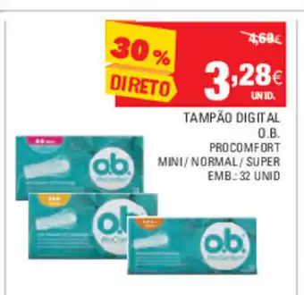 Continente Tampão Digital O.B. Procomfort promoção