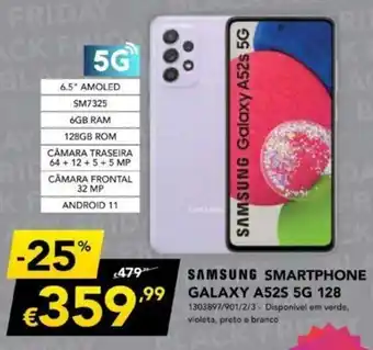 Radio Popular Samsung Galaxy A52S 5G 128GB Smartphone promoção