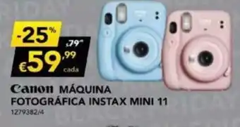 Radio Popular Canon Máquina Fotográfica Instax Mini 11 promoção