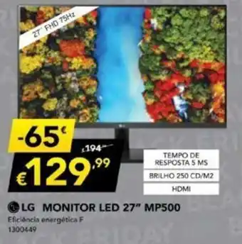 Radio Popular LG Monitor LED 27" MP500 promoção