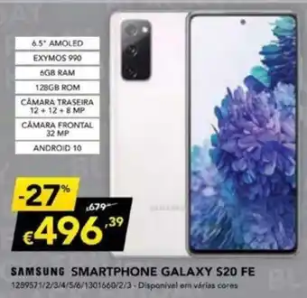 Radio Popular Samsung Smartphone Galaxy S20 FE promoção