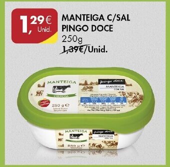 Pingo Doce Manteiga C/ Sal Pingo Doce 250g promoção