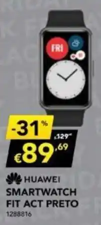 Radio Popular Huawei Smartwatch Fit ACT PRETO promoção