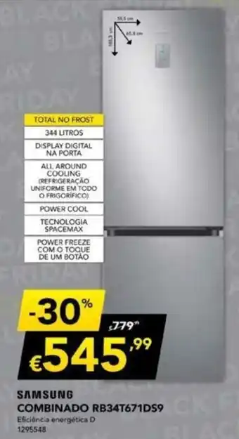 Radio Popular Samsung Conbinado RB34T671DS9 promoção