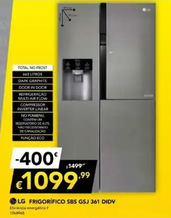 Radio Popular LG Frigorífico SBS GSJ 361 DIDV promoção
