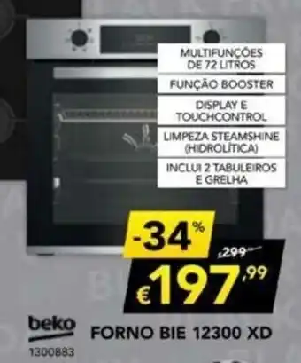 Radio Popular Beko Forno BIE 12300 XD promoção