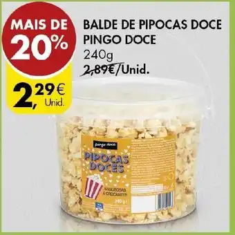 Pingo Doce Balde de Pipocas Doce Pingo Doce 240g promoção