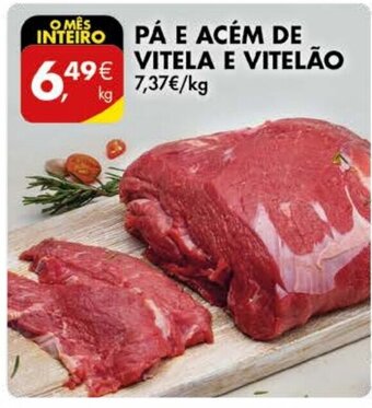 Pingo Doce Pá e Acém de Vitela e Vitelão promoção