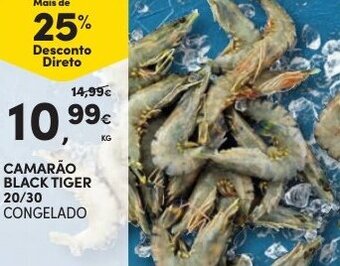 Continente Camarão Black Tiger 20/30 promoção