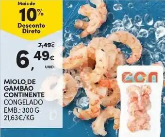 Continente Miolo de Gambão Continente 300g promoção