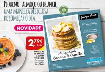 Pingo Doce Panquecas de Banana & Espelta Pingo Doce 6x40g promoção