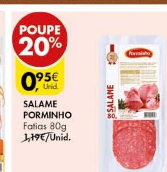 Pingo Doce Salame Porminho 80g promoção