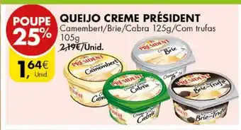 Pingo Doce Queijo Creme Président promoção