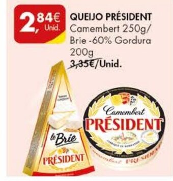 Pingo Doce Queijo Président Camembert 250g promoção