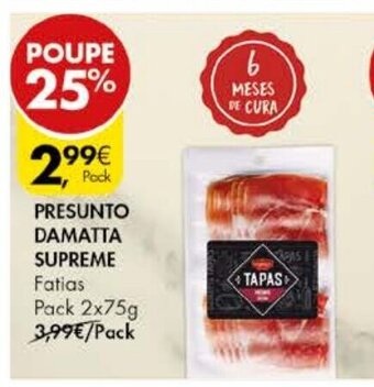 Pingo Doce Presunto Damatta Supreme Pack 2x75g promoção