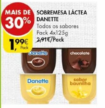 Sobremesa Láctea Danette Pack 4x125g