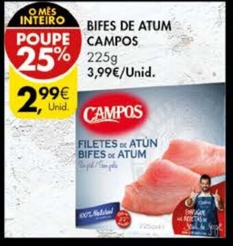 Bifes de Atum Campos 225g