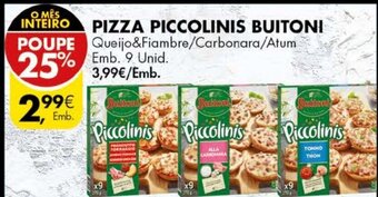 Pingo Doce Pizza Piccolinis Buitoni 9 Unid promoção