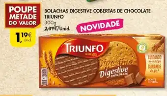 Pingo Doce Bolachas Digestive Cobertas de Chocolate Triunfo 300g promoção