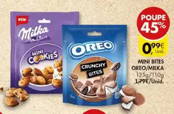 Pingo Doce Mini Bites Oreo/ Milka 135g/110g promoção