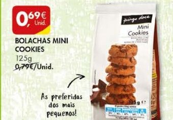 Pingo Doce Bolachas Mini Cookies 125g promoção