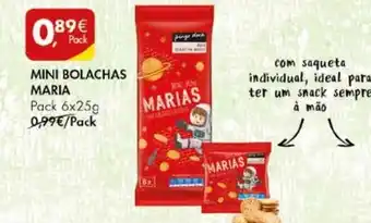 Pingo Doce Mini Bolachas Maria Pack 6x25g promoção