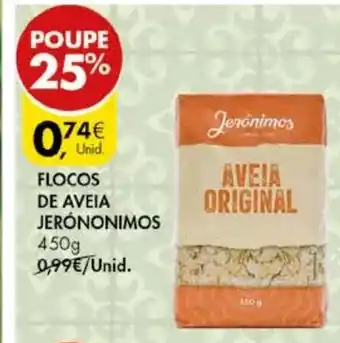 Pingo Doce Flocos de Aveia Jerónonimos 450g promoção
