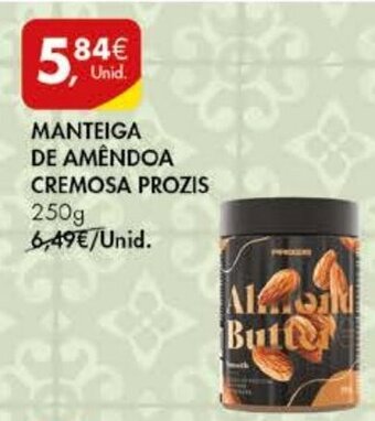 Pingo Doce Manteiga de Amêndoa Cremosa Prozis 250g promoção