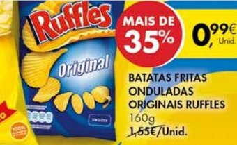 Pingo Doce Batatas Fritas Onduladas Originais Ruffles 160g promoção