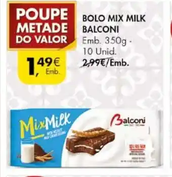 Pingo Doce Bolo Mix Milk Balconi 350g promoção
