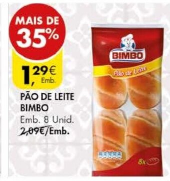 Pingo Doce Pão de Leite Bimbo 8 Unid promoção