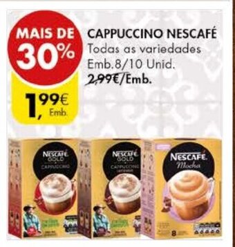 Pingo Doce Cappuccino Nescafé 8/10 Unid promoção