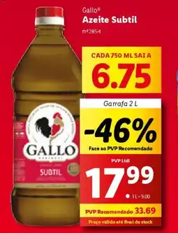 Lidl Gallo Azeite Subtil promoção