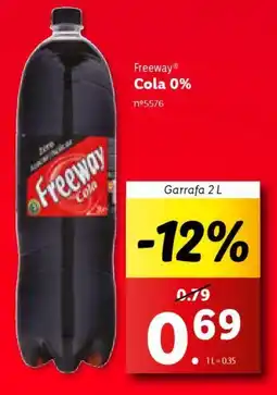 Lidl Freeway Cola 0% promoção