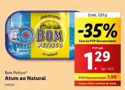 Lidl Bom petisco - atum ao natural promoção