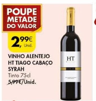 Vinho Alentejo HT Tiago Cabaço Syrah 75cl