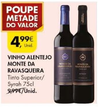 Pingo Doce Vinho Alentejo Monte da Ravasqueira 75cl promoção