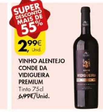 Pingo Doce Vinho Alentejo Conde da Vidigueira Premium 75cl promoção