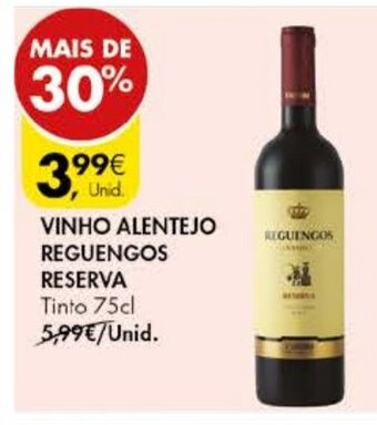 Pingo Doce Vinho Alentejo Reguengos Reserva 75cl promoção