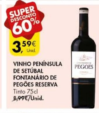 Pingo Doce Vinho Península de Setúbal Fontanário de Pegões Reserva 75cl promoção