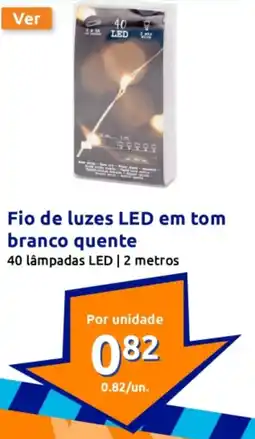 Action Fio de luzes LED em tom branco quente promoção