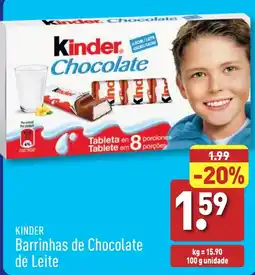 KINDER Barrinhas de Chocolate de Leite