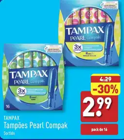 ALDI TAMPAX Tampões Pearl Compak promoção