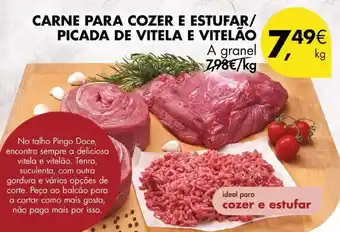 Pingo Doce A+ - carne para cozer e estufar/ picada de vitela e vitelao promoção