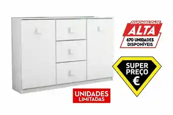 Conforama Aparador com 2 portas e 3 gavetas. promoção