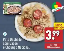 ALDI Pato desfiado com bacon e chouriço nacional promoção