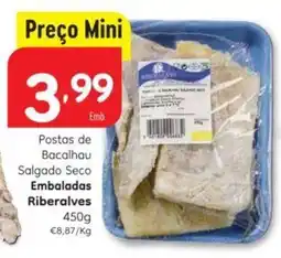Minipreço Postas de Bacalhau Salgado Seco Embaladas Riberalves promoção