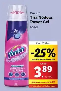Lidl Vanish - tira nódoas power gel promoção